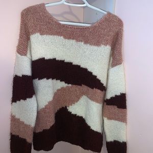Red pink and white Francesca’s sweater